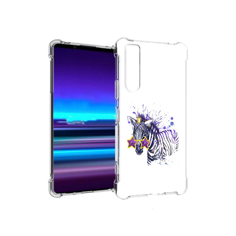 

Чехол MyPads Tocco для Sony Xperia 1 II акварельная зебра (PT148152.232.215), Прозрачный, Tocco