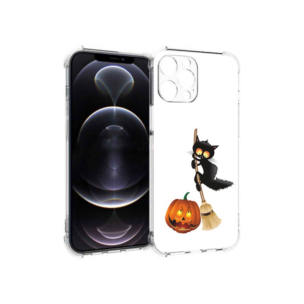 

Чехол MyPads Tocco для Apple iPhone 13 Pro Max хэлуинский котик (PT163170.617.667), Прозрачный, Tocco