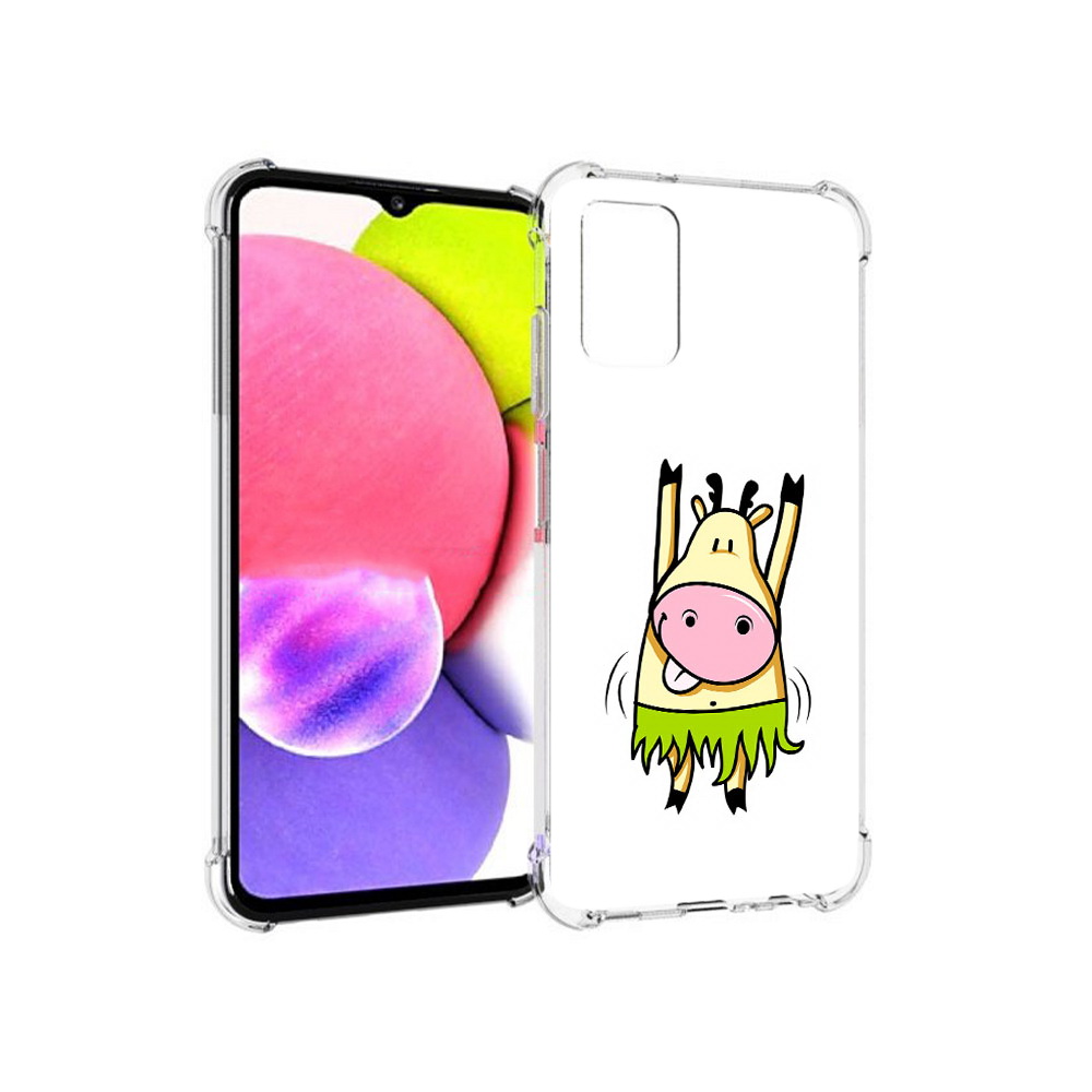

Чехол MyPads Tocco для Samsung Galaxy A03s Веселая корова (PT162170.549.42), Прозрачный, Tocco