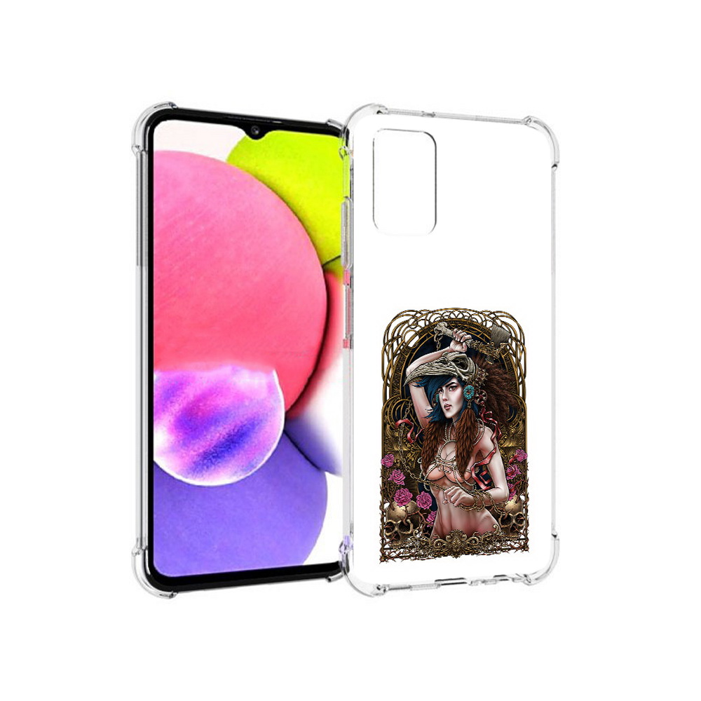 Чехол MyPads Tocco для Samsung Galaxy A03s красивая девушка рисунок (PT162170.549.407)