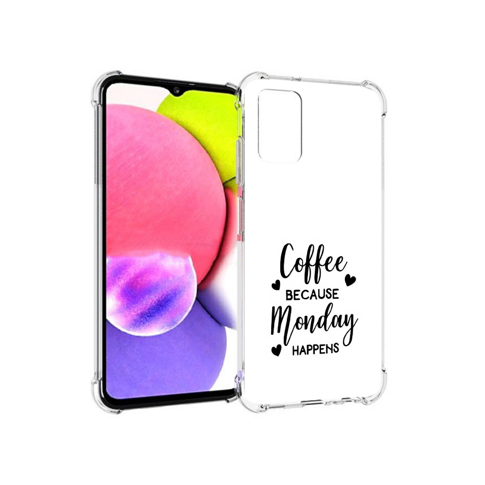 

Чехол MyPads Tocco для Samsung Galaxy A03s кофе и понедельник стал счастливым, Прозрачный, Tocco