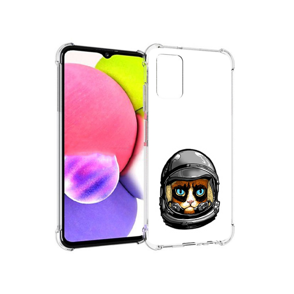 

Чехол MyPads Tocco для Samsung Galaxy A03s кот космонавт (PT162170.549.400), Прозрачный, Tocco