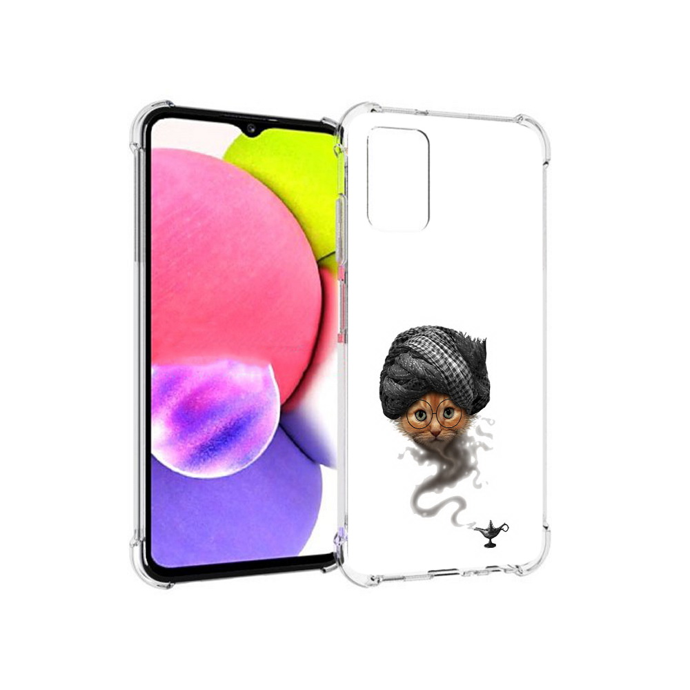

Чехол MyPads Tocco для Samsung Galaxy A03s кот джин (PT162170.549.398), Прозрачный, Tocco