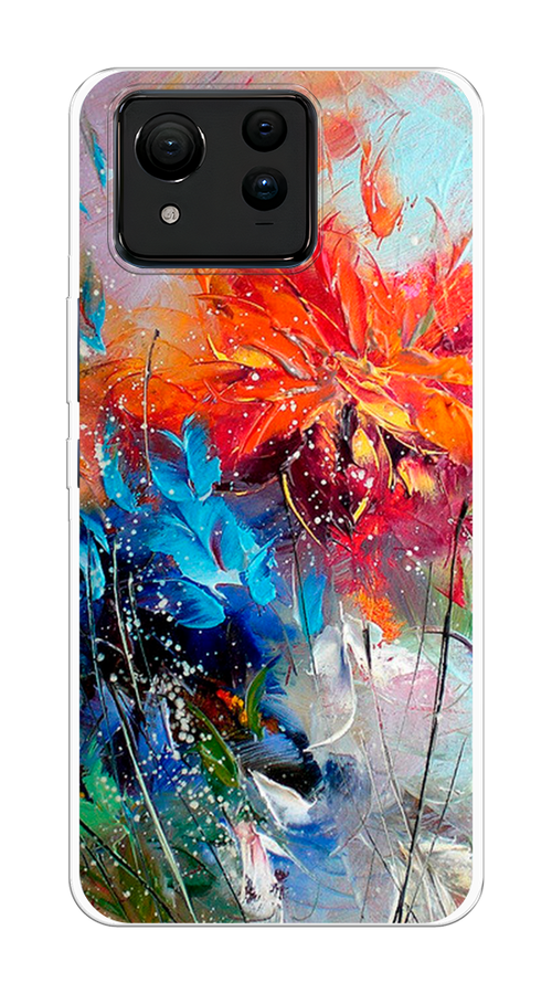 

Чехол на Asus ZenFone 11 Ultra "Абстрактные цветы", Оранжевый;синий, 45250-1