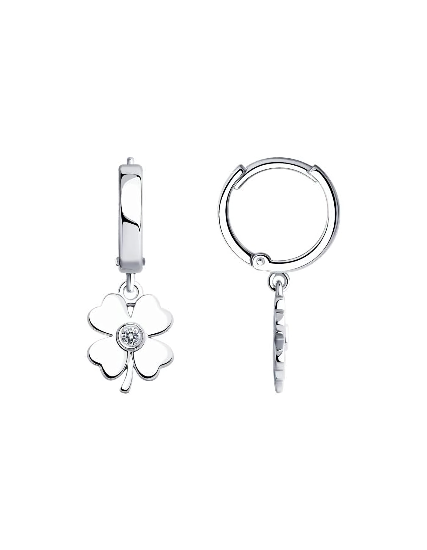 

Серьги подвески из серебра TEO MAORI 894025969, фианит, 894025969