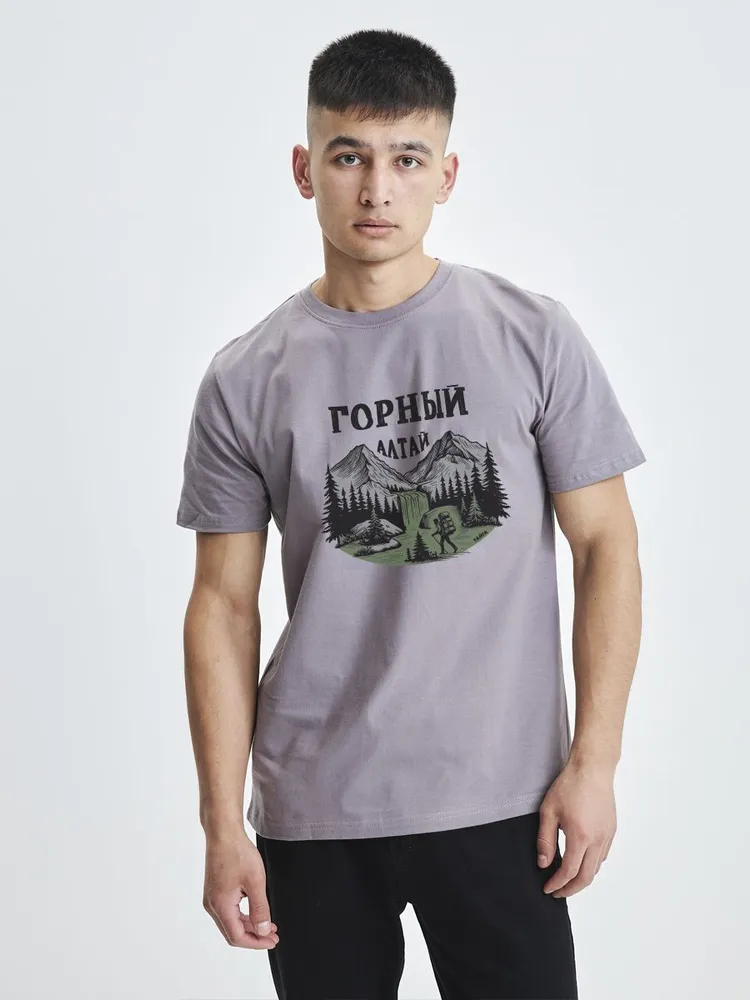 

Футболка унисекс Тайга. Сибирская марка одежды Алтай 2 серая 3XL, Серый, Алтай 2