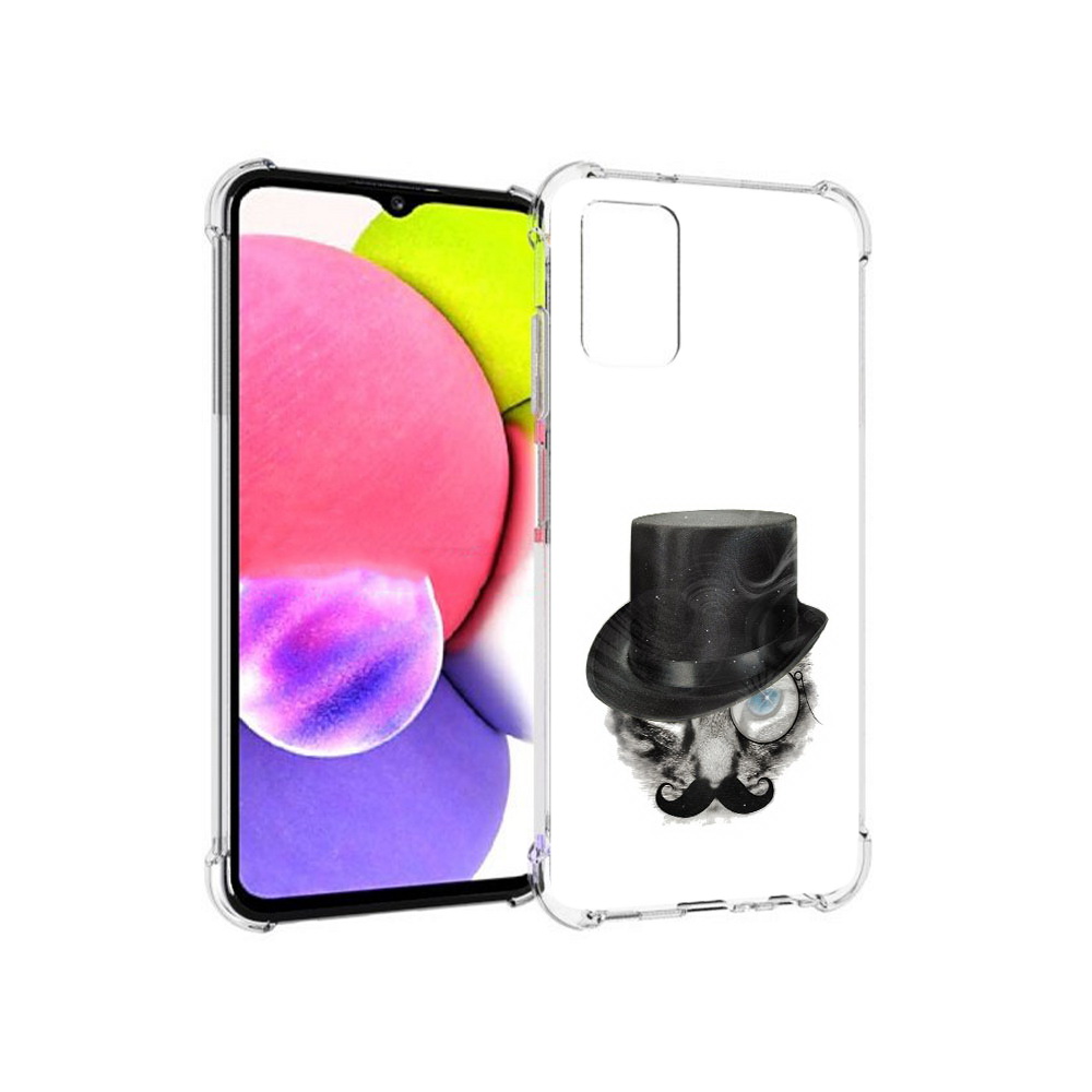 

Чехол MyPads Tocco для Samsung Galaxy A03s интелегентный кот (PT162170.549.378), Прозрачный, Tocco