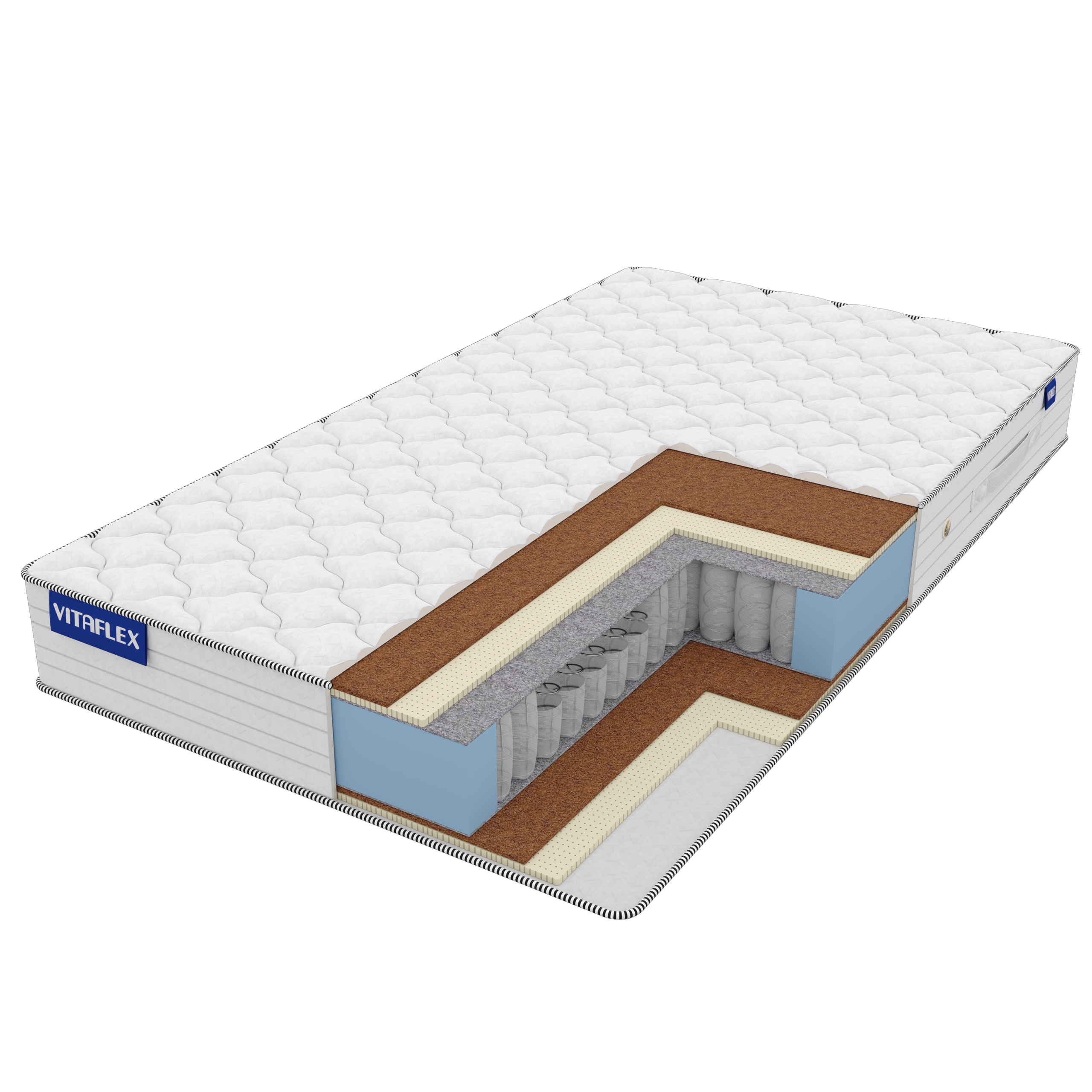 

Матрас Vitaflex Simple Double Hard-Easy 130х185, Белый, Double Hard-Easy
