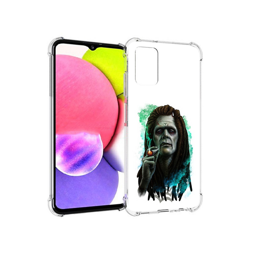 

Чехол MyPads Tocco для Samsung Galaxy A03s зеленый мужчина с сигаретой (PT162170.549.360), Прозрачный, Tocco