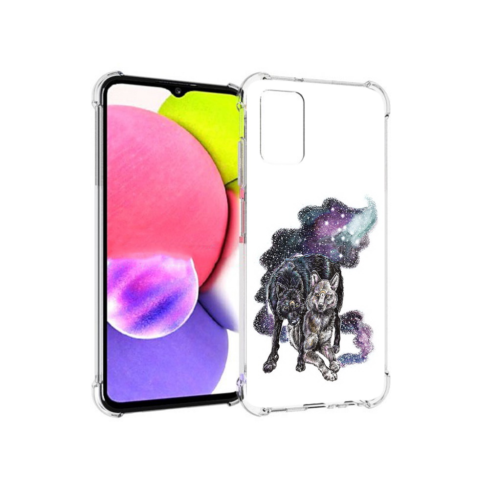 

Чехол MyPads Tocco для Samsung Galaxy A03s звездные волки (PT162170.549.352), Прозрачный, Tocco