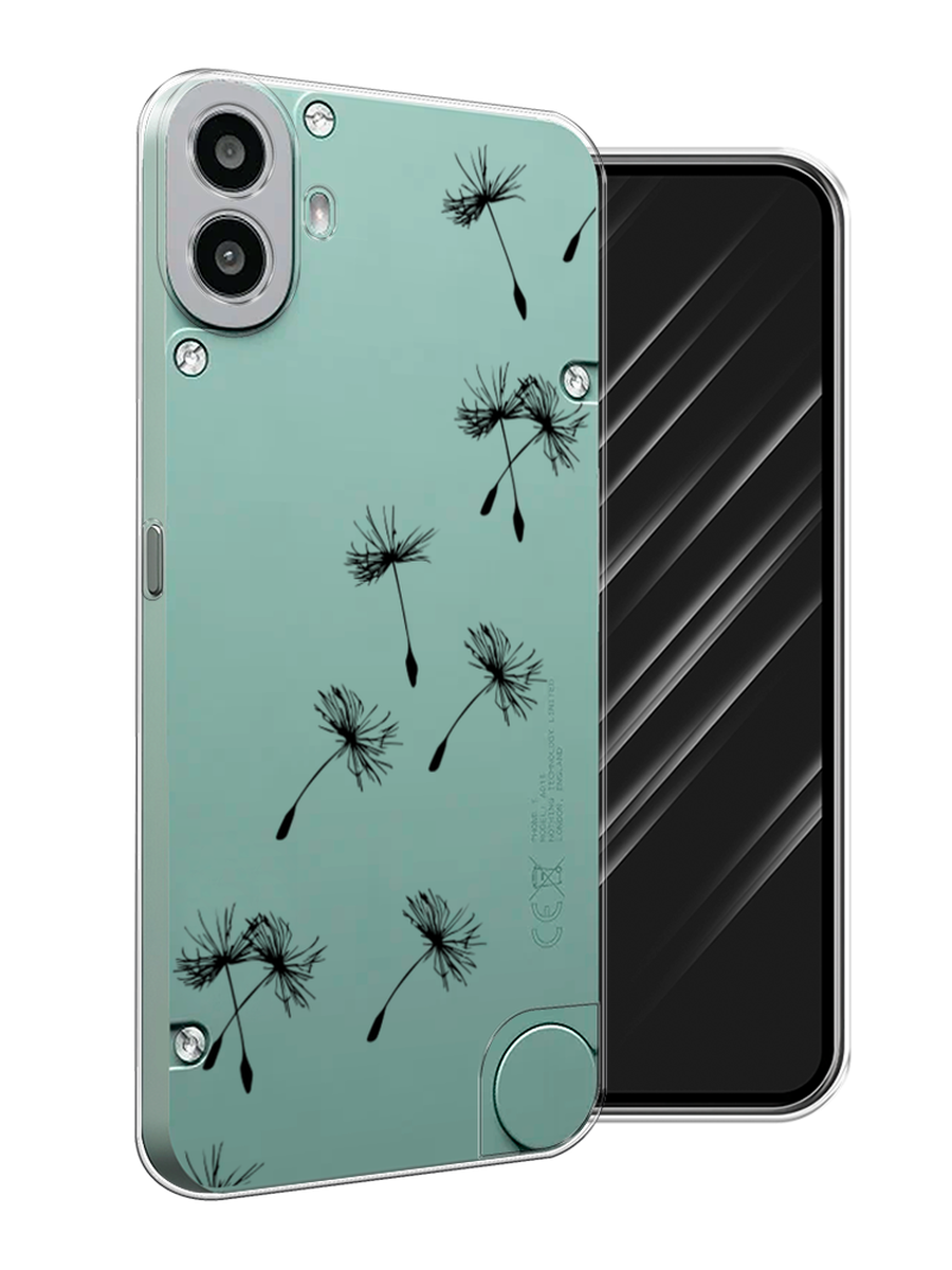 

Чехол Awog на CMF Phone 1 "Летящие одуванчики", Черный, 3300450-1