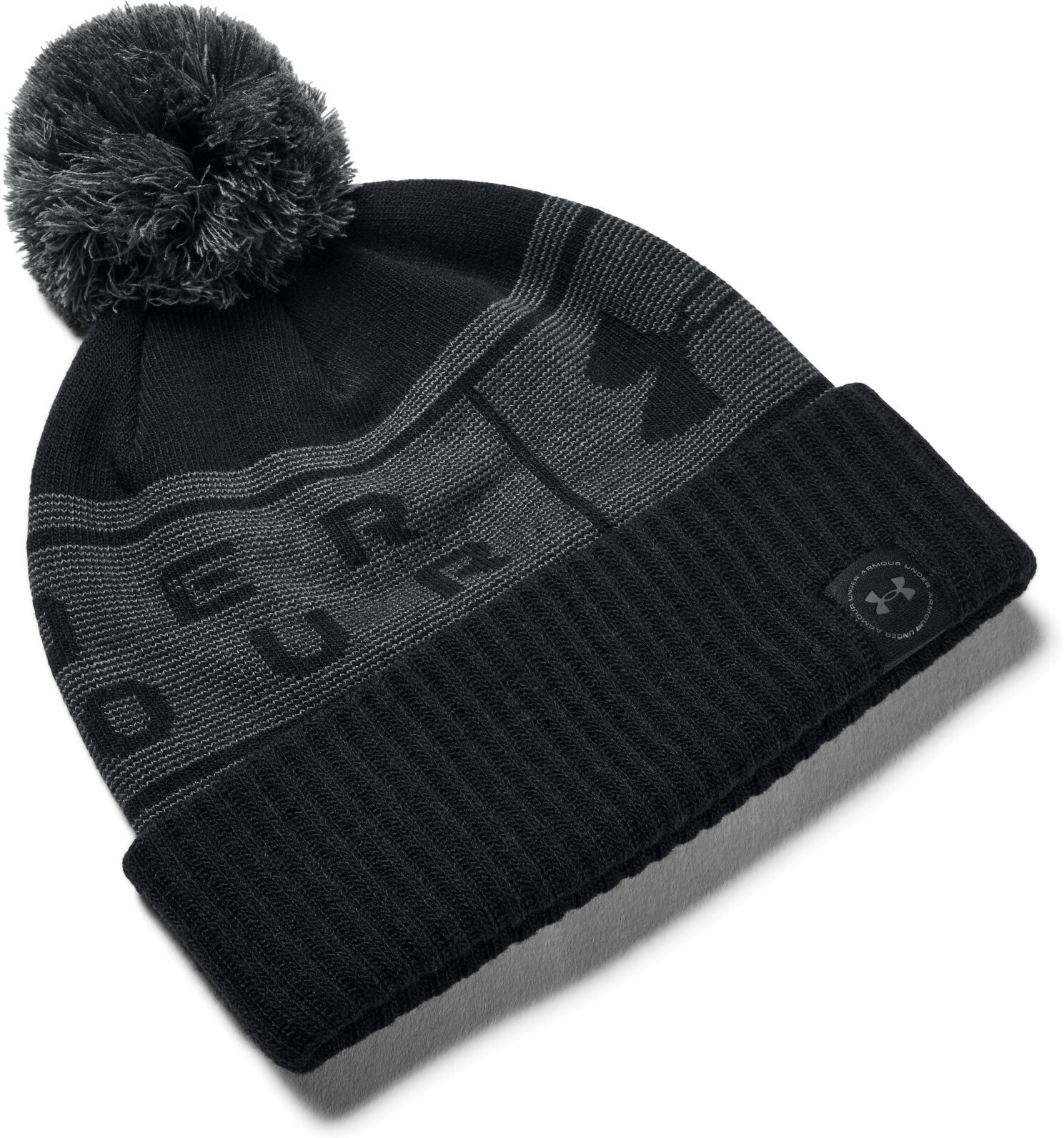 

Шапка мужская Under Armour Big Logo Pom Beanie черная, р, Черный, Big Logo Pom Beanie