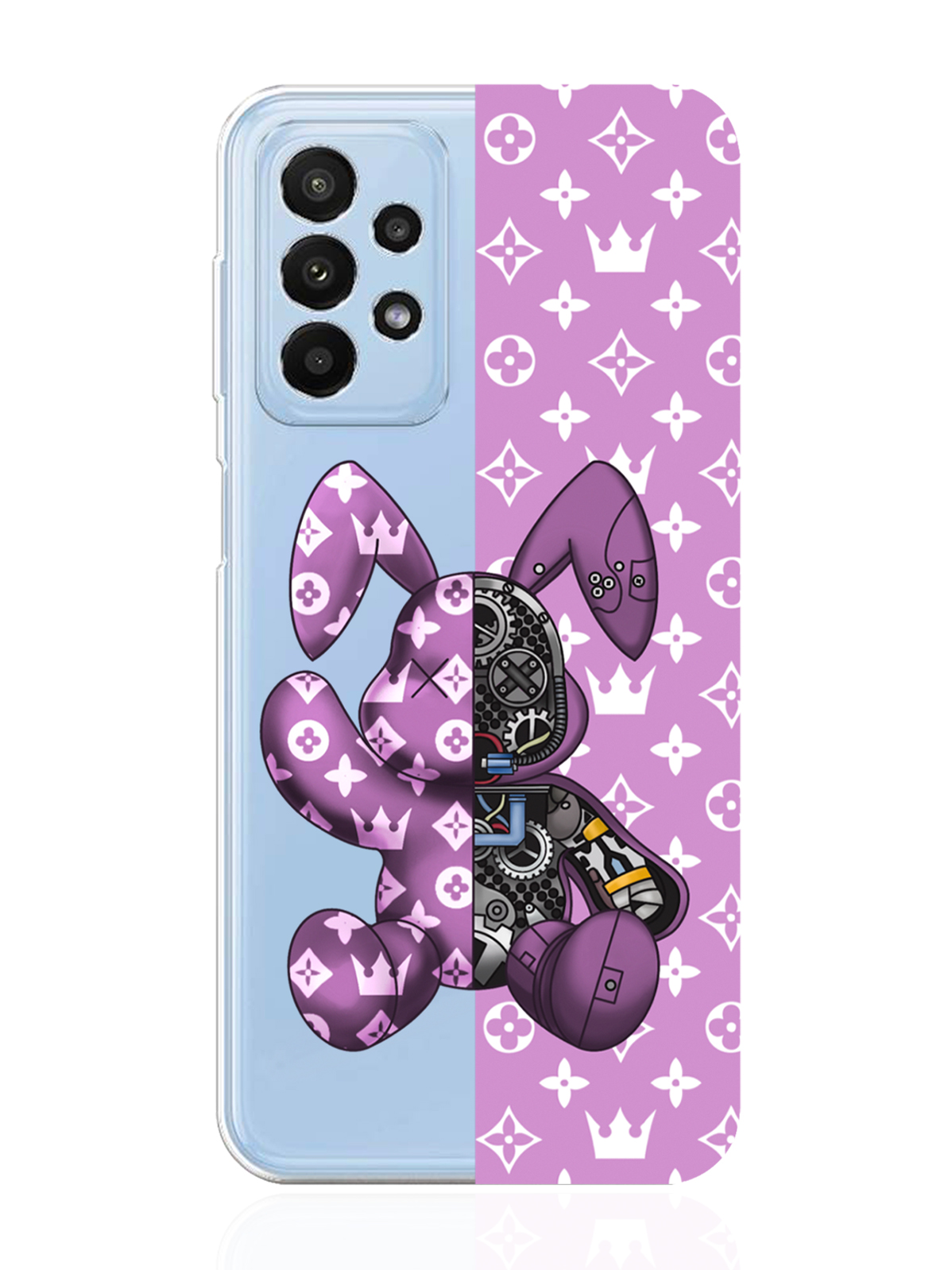 

Чехол MustHaveCase для Samsung Galaxy A23 Bunny Розовый прозрачный, Прозрачный;розовый;белый
