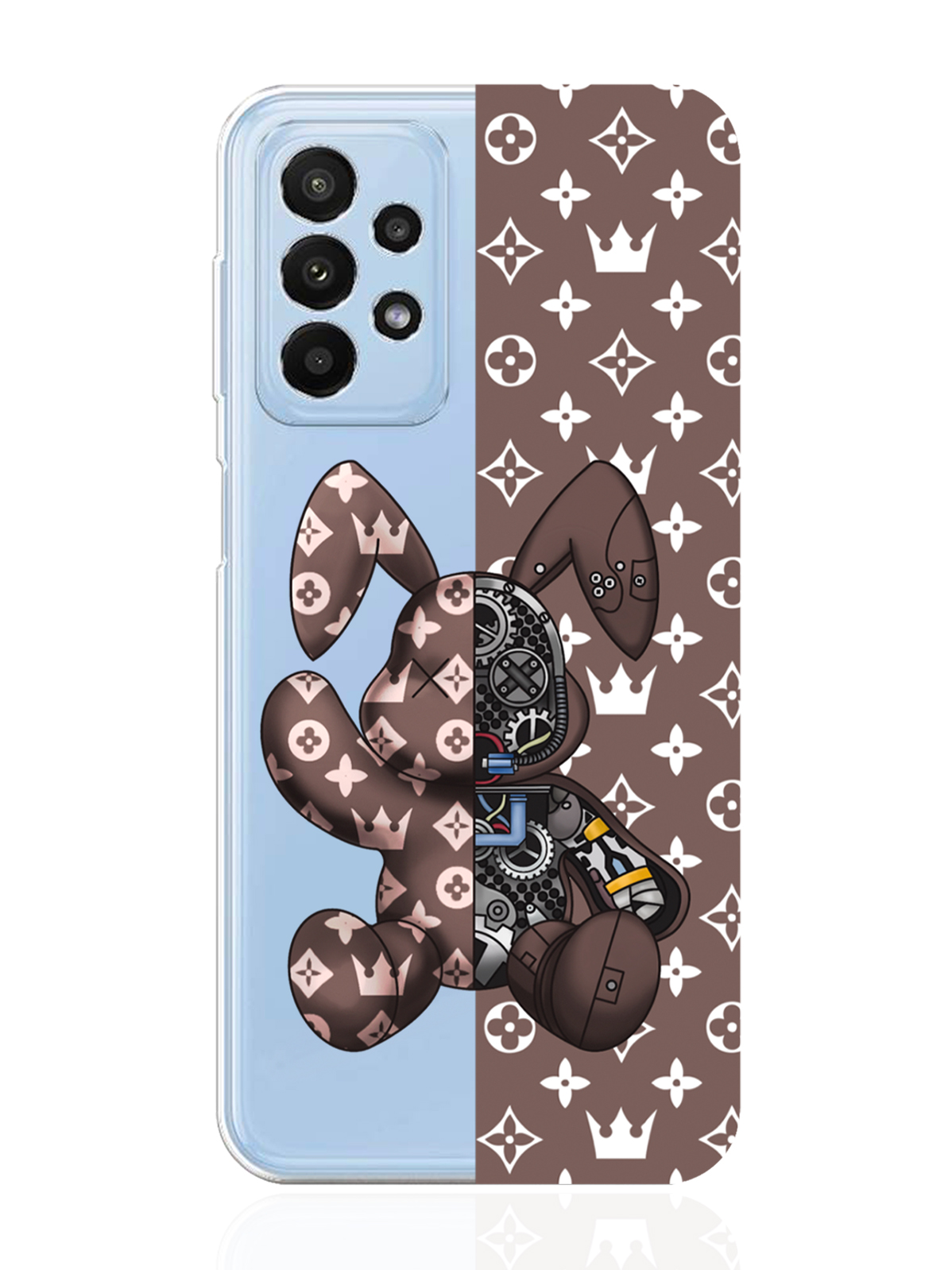 

Чехол MustHaveCase для Samsung Galaxy A23 Bunny Коричневый прозрачный, Прозрачный;коричневый;белый