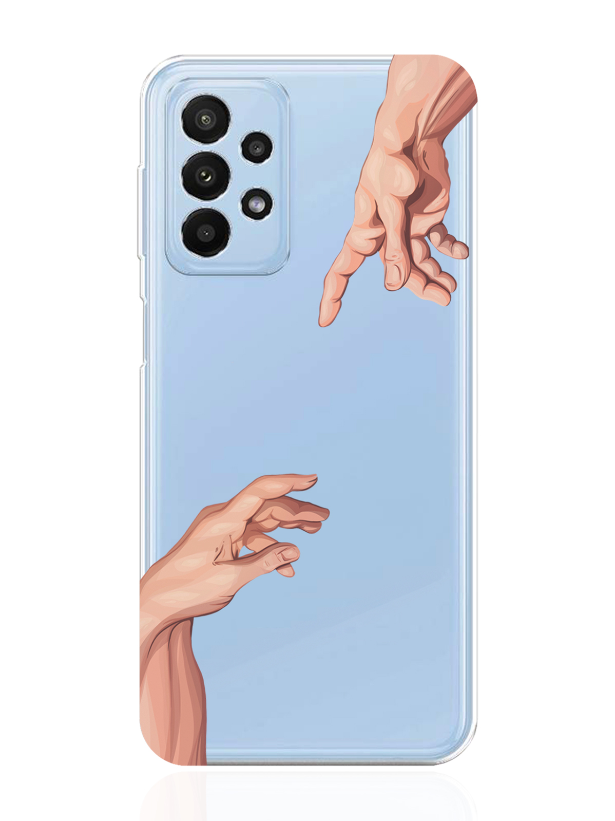 

Чехол MustHaveCase для Samsung Galaxy A23 Сотворение Адама прозрачный, Прозрачный;бежевый
