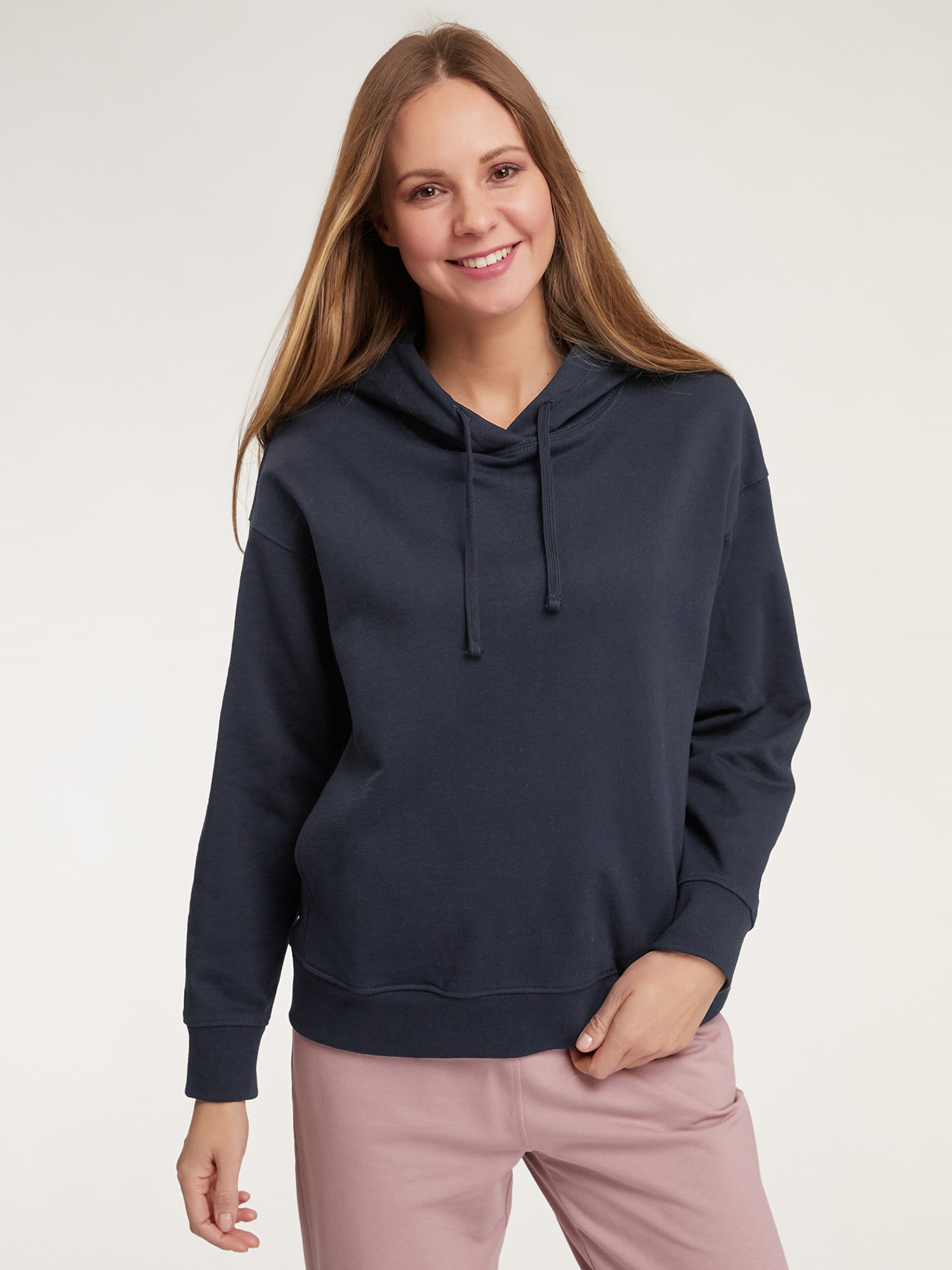 

Толстовка женская oodji 15408018-4 синяя XS, Синий, 15408018-4
