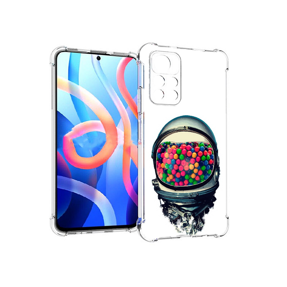 

Чехол MyPads Tocco для Xiaomi Poco M4 Pro 5G шлем космонавта (PT200061.301.700), Прозрачный, Tocco