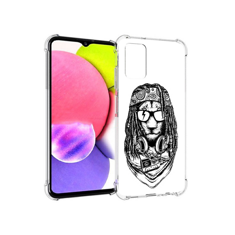 

Чехол MyPads Tocco для Samsung Galaxy A03s дреды льва (PT162170.549.338), Прозрачный, Tocco