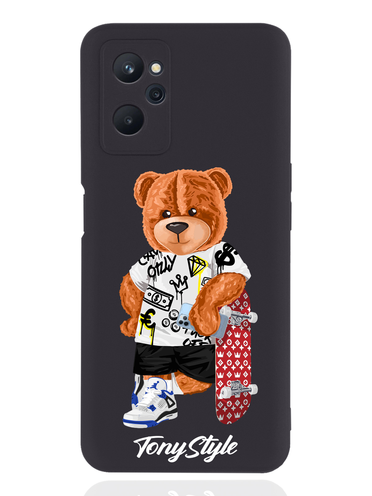 

Чехол Tony Style для realme 9i Tony Style со скейтом черный, Коричневый;черный;красный