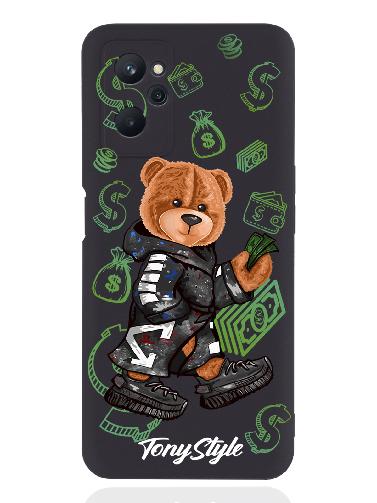 

Чехол Tony Style для realme 9i Tony Style Деньги черный, Коричневый;черный;зеленый