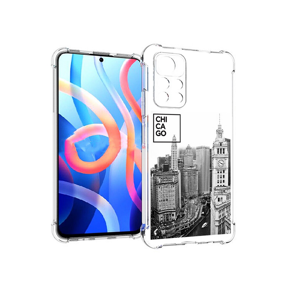 

Чехол MyPads Tocco для Xiaomi Poco M4 Pro 5G черно белый чикаго (PT200061.301.689), Прозрачный, Tocco