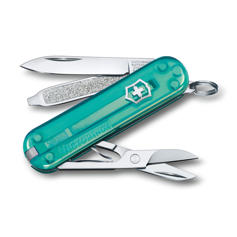 Мультитул Victorinox Classic SD Colors, прозрачный/голубой, 7 опций