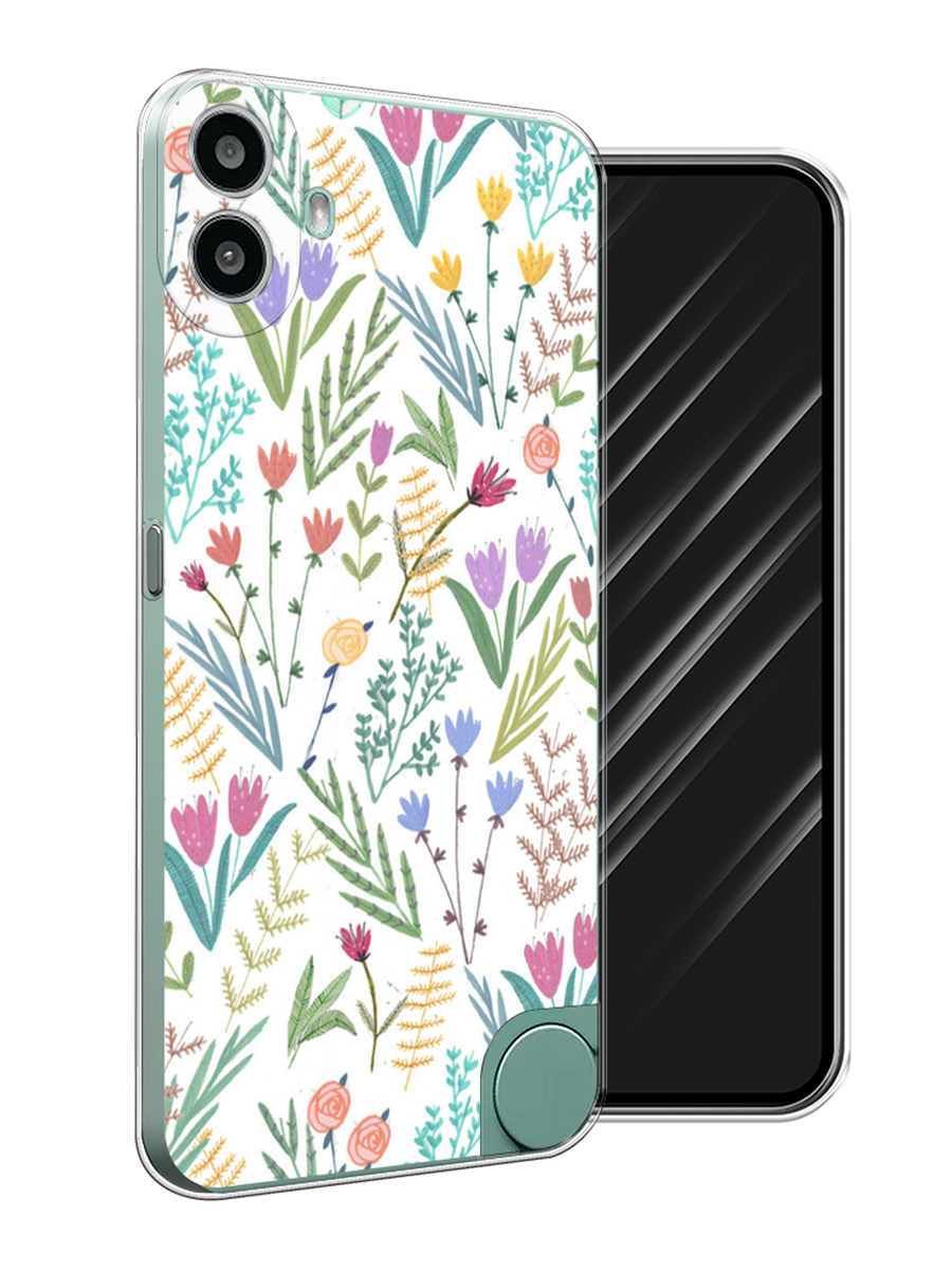 

Чехол Awog на CMF Phone 1 "Полевые цветы рисунок", Белый;зеленый, 3300450-1