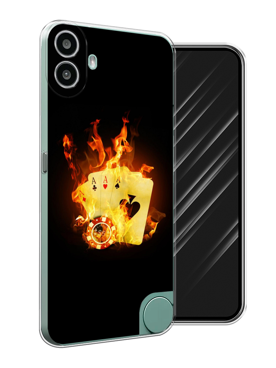 

Чехол Awog на CMF Phone 1 "Горящие карты", Черный;оранжевый, 3300450-1