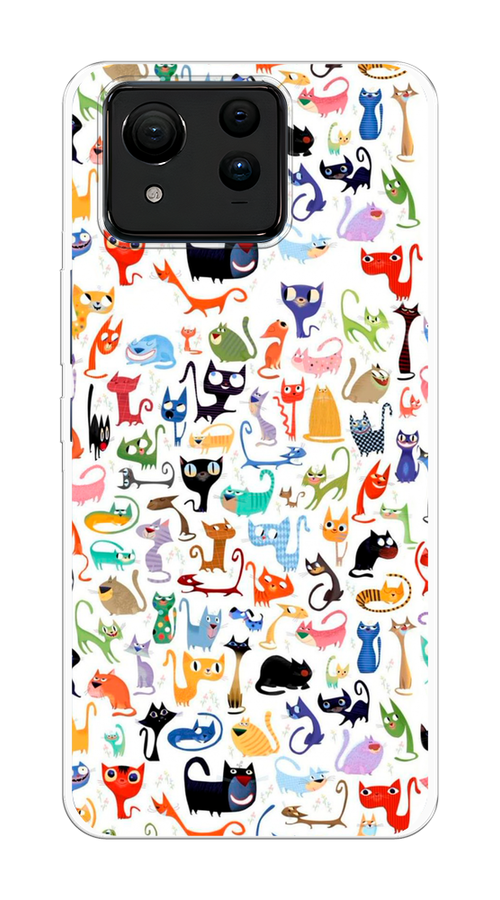 

Чехол на Asus ZenFone 11 Ultra "Цветные коты", Разноцветный, 45250-1