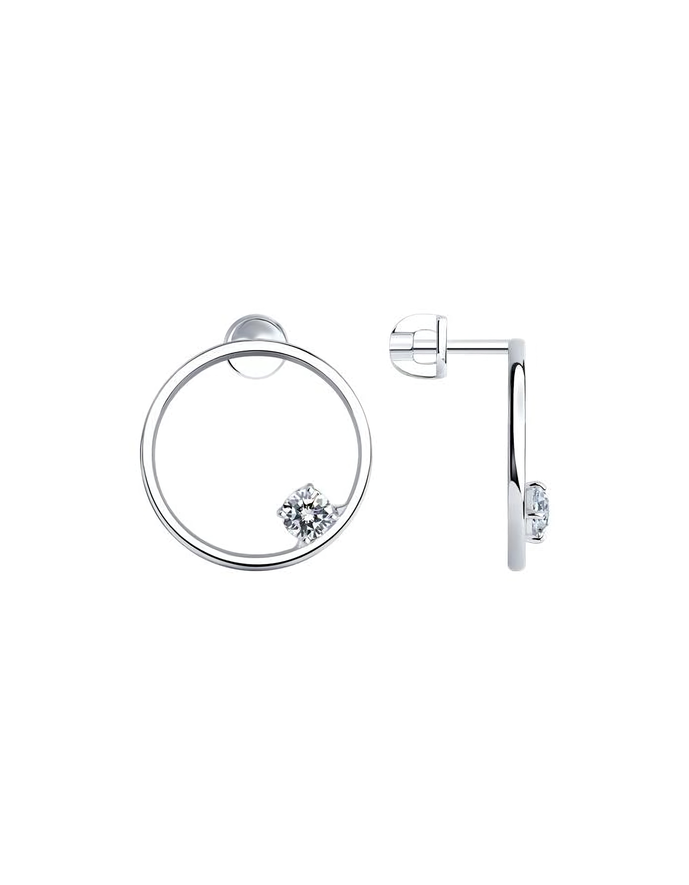 

Серьги пусеты из серебра TEO MAORI 894025861, фианит, 894025861