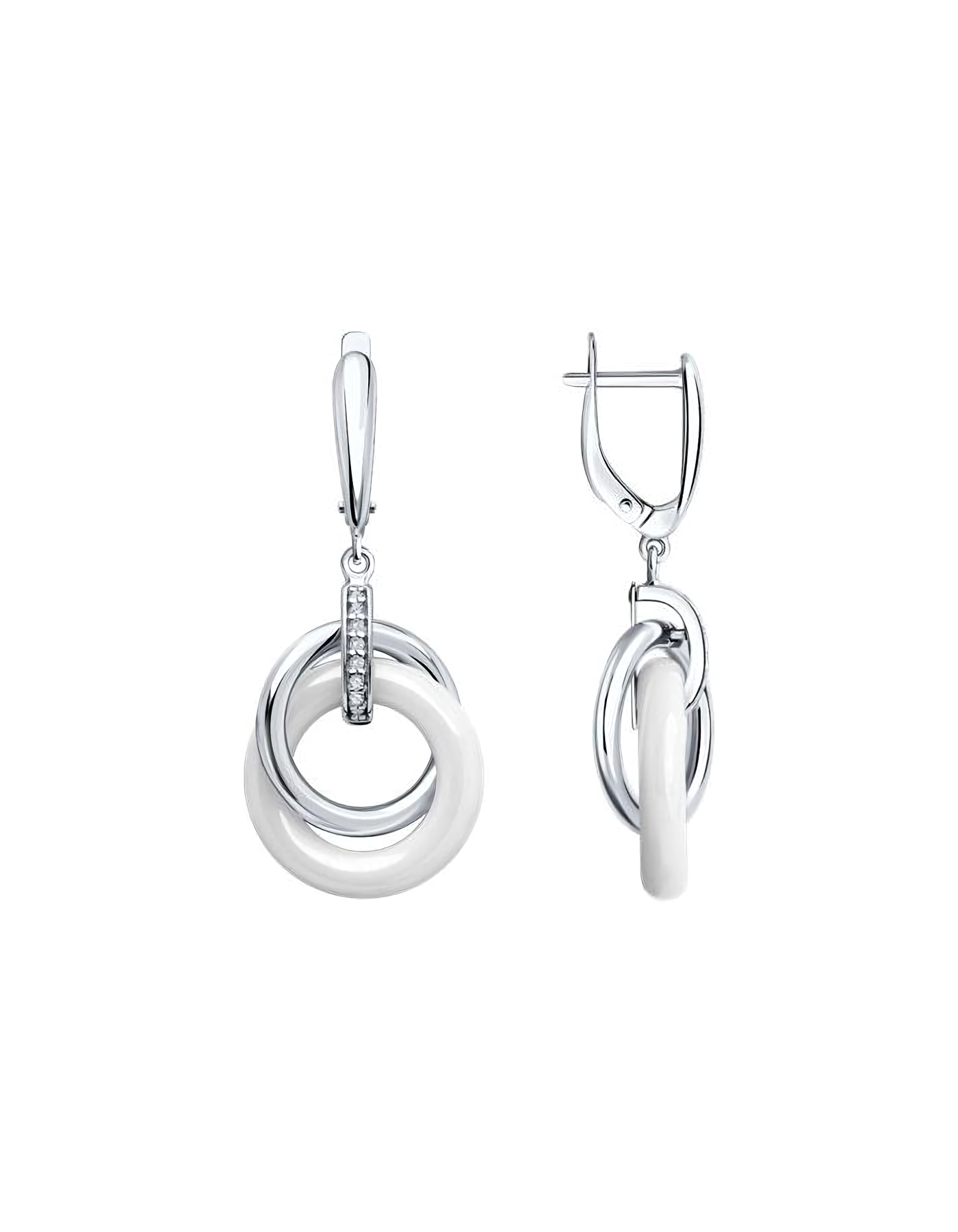 

Серьги подвески из серебра TEO MAORI 894025854, керамика, 894025854