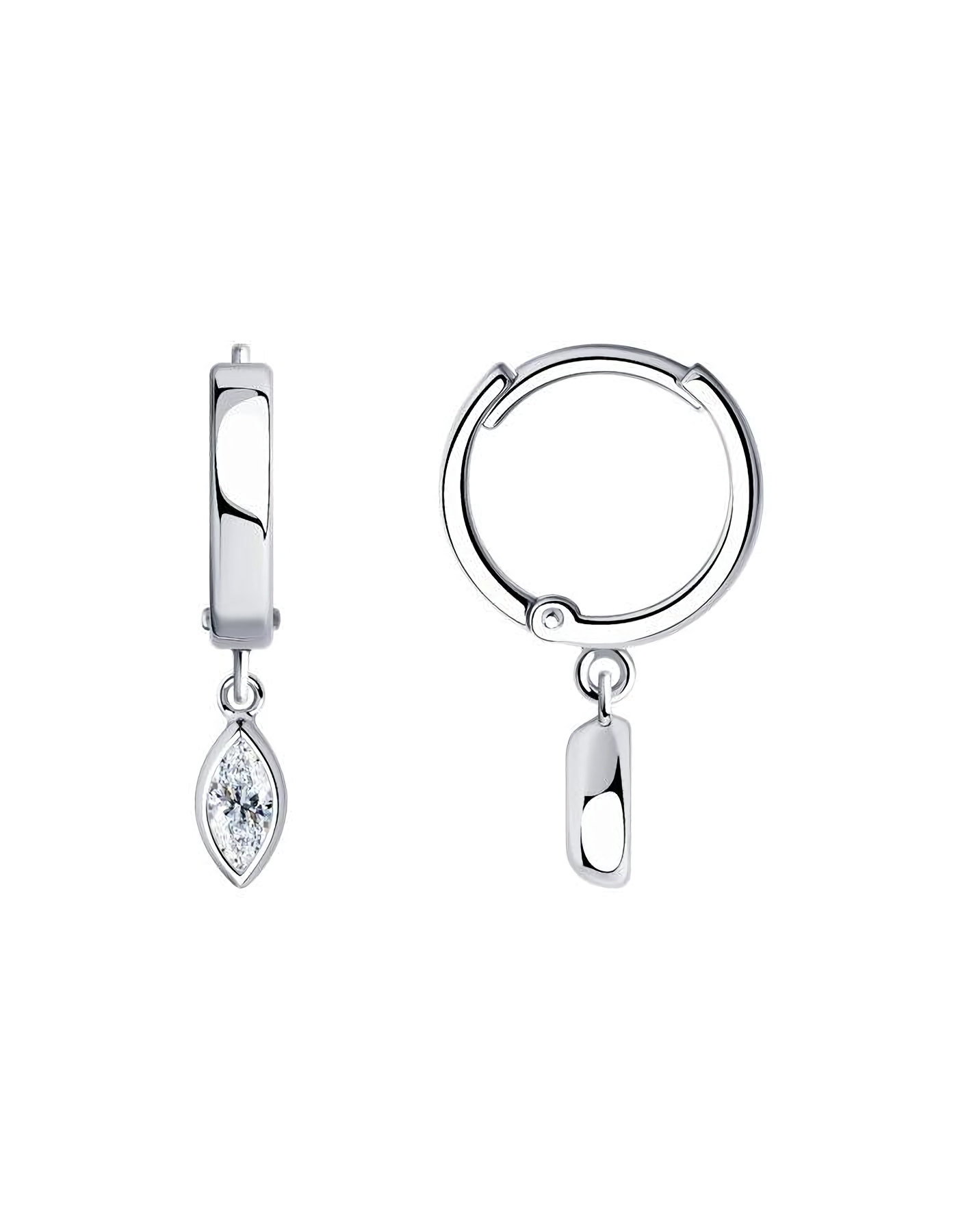 

Серьги конго из серебра TEO MAORI 894025849, фианит, 894025849