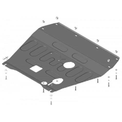 фото Защита картера и кпп motodor на хендай i40 2011-2018, сталь 2мм, арт:mo.70902