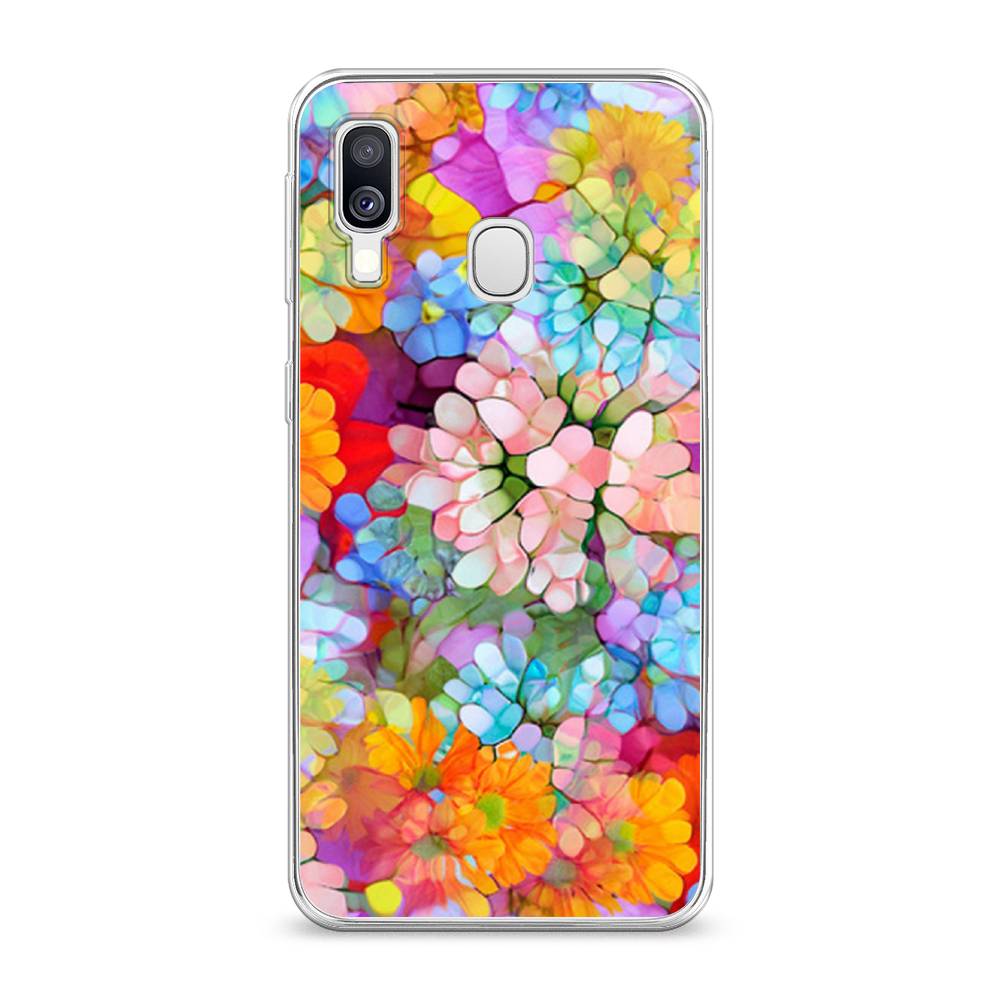 

Чехол на Samsung Galaxy A40 "Цветы витраж", Оранжевый;розовый;голубой, 28050-3