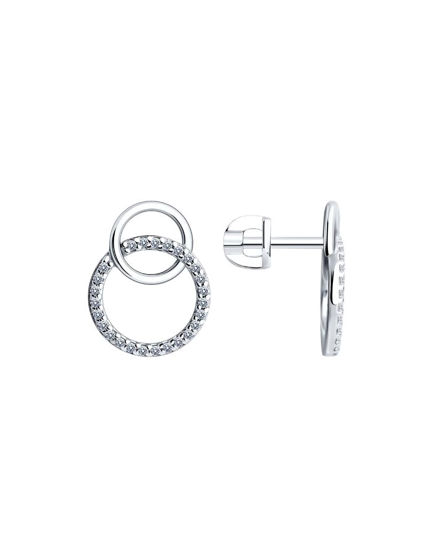 

Серьги пусеты из серебра TEO MAORI 894025842, фианит, 894025842