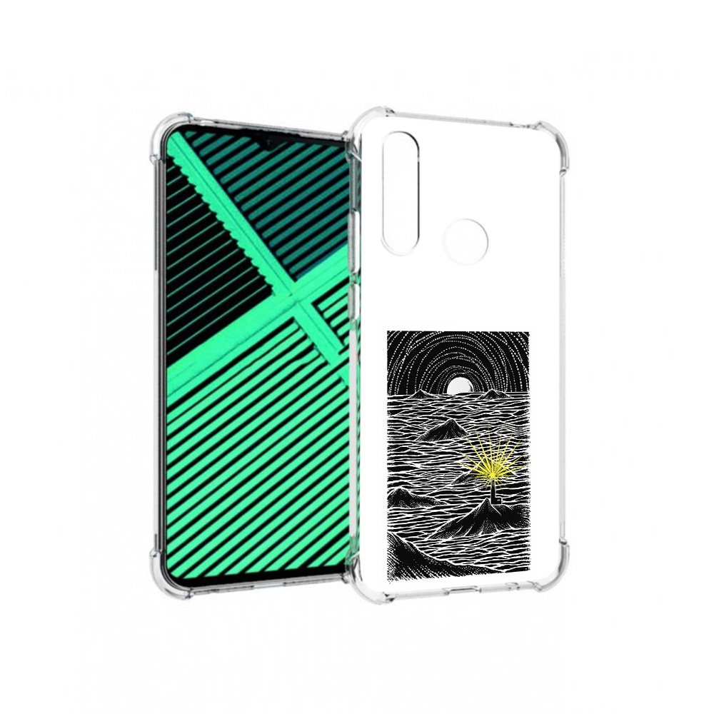 

Чехол MyPads Tocco для Motorola Moto G8 Power Lite маяк в черно белом море, Прозрачный, Tocco