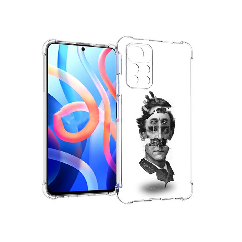 

Чехол MyPads Tocco для Xiaomi Poco M4 Pro 5G страшное лицо абстракция (PT200061.301.628), Прозрачный, Tocco