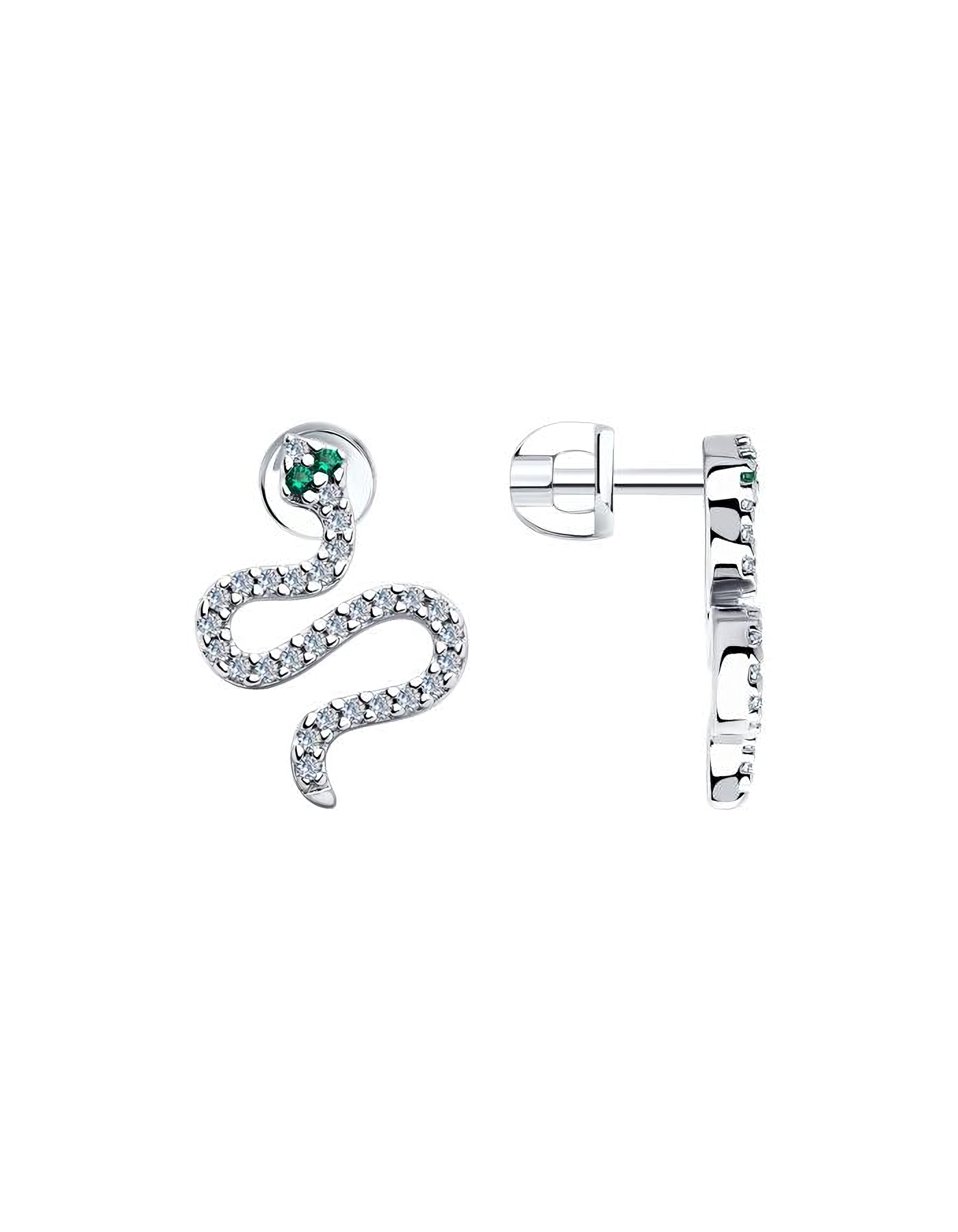 

Серьги пусеты из серебра TEO MAORI 894025834, фианит, 894025834