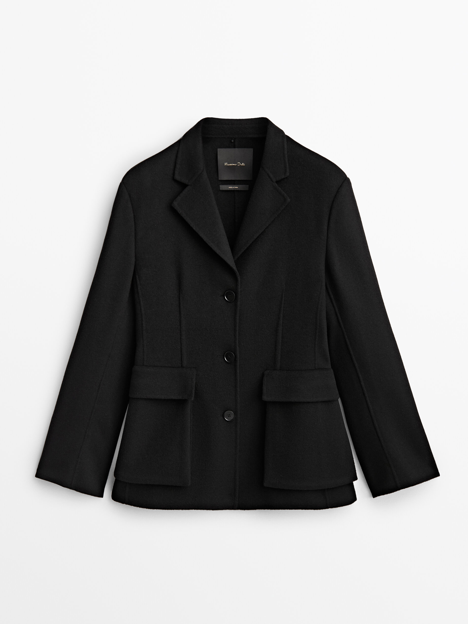 

Пальто женское Massimo Dutti 06406947800 черное S, 06406947800