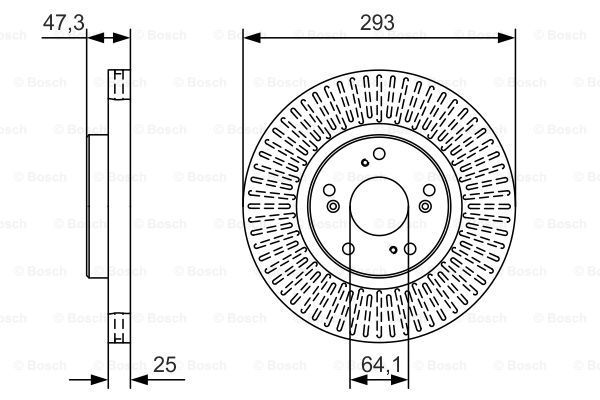 

Тормозной диск Bosch комплект 1 шт. 0986479B02