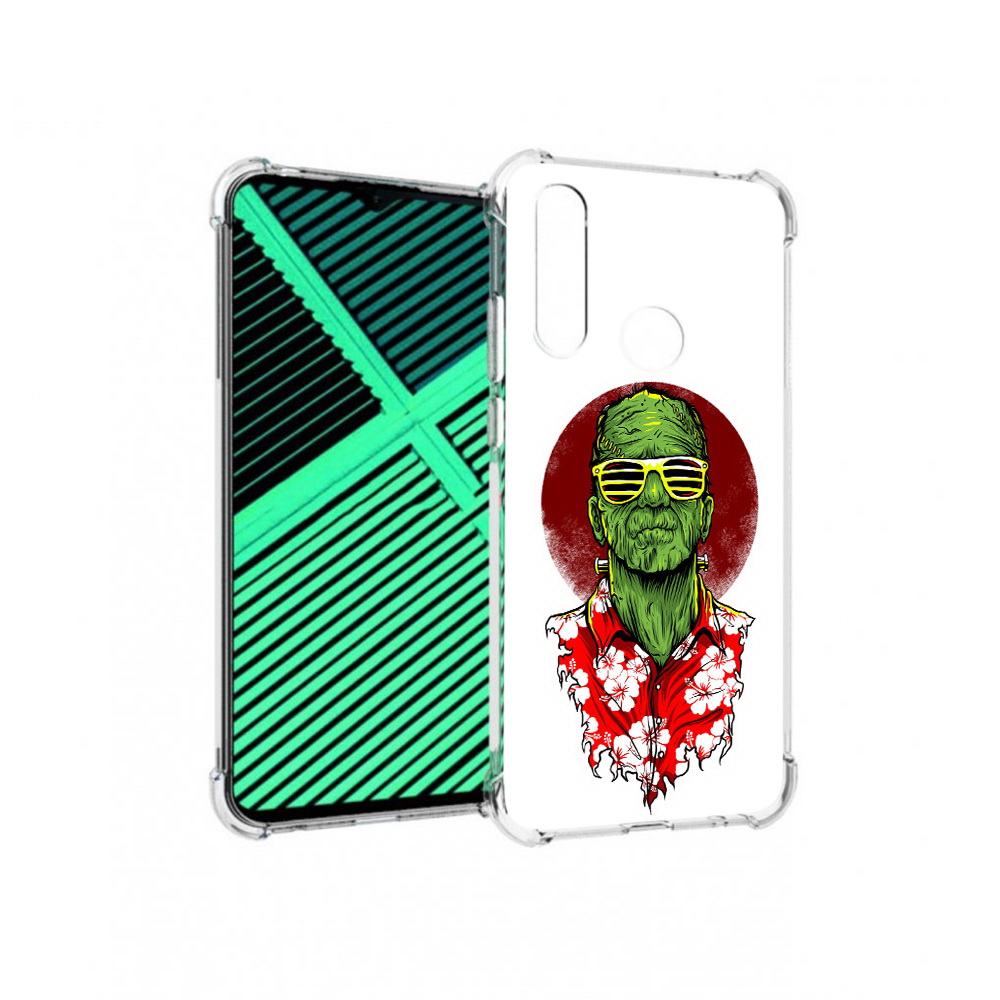 

Чехол MyPads Tocco для Motorola Moto G8 Power Lite крутой зеленый мужчина в очках, Прозрачный, Tocco