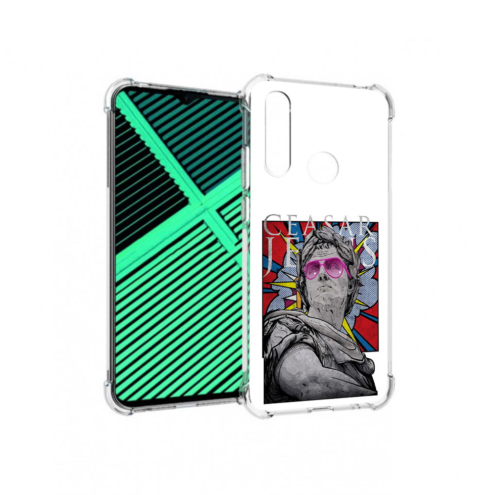 

Чехол MyPads Tocco для Motorola Moto G8 Power Lite крутая статуя свободы, Прозрачный, Tocco