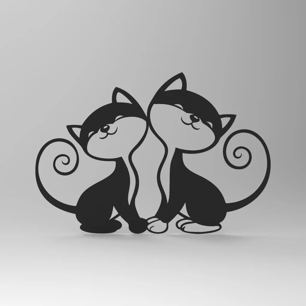 

Панно настенное металлическое коты P-019-01, P-019-00