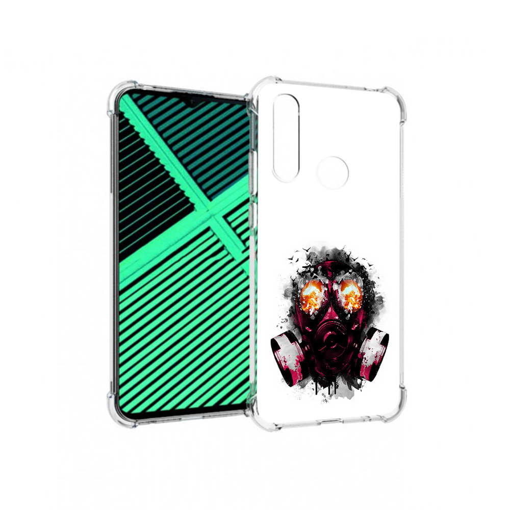 

Чехол MyPads Tocco для Motorola Moto G8 Power Lite красный противогаз (PT227069.358.412), Прозрачный, Tocco