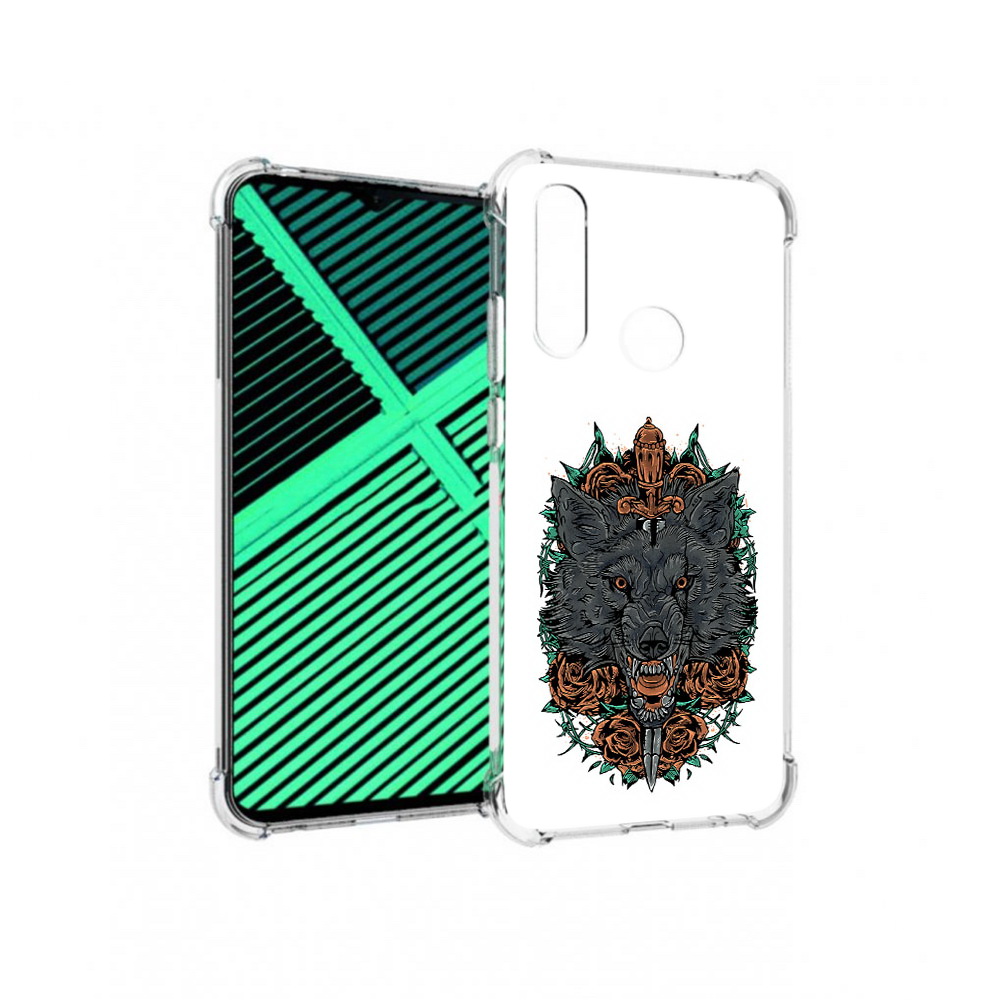

Чехол MyPads Tocco для Motorola Moto G8 Power Lite красивый злой волк (PT227069.358.409), Прозрачный, Tocco