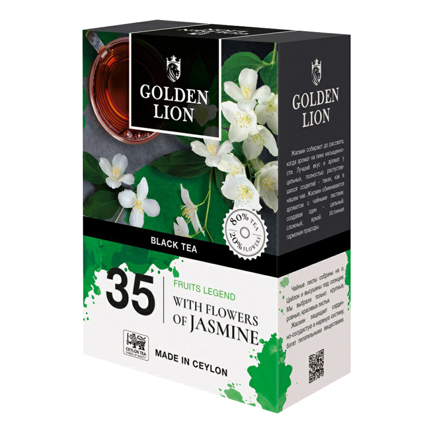 

Чай черный Golden lion Фруктовая легенда с жасмином 90 г