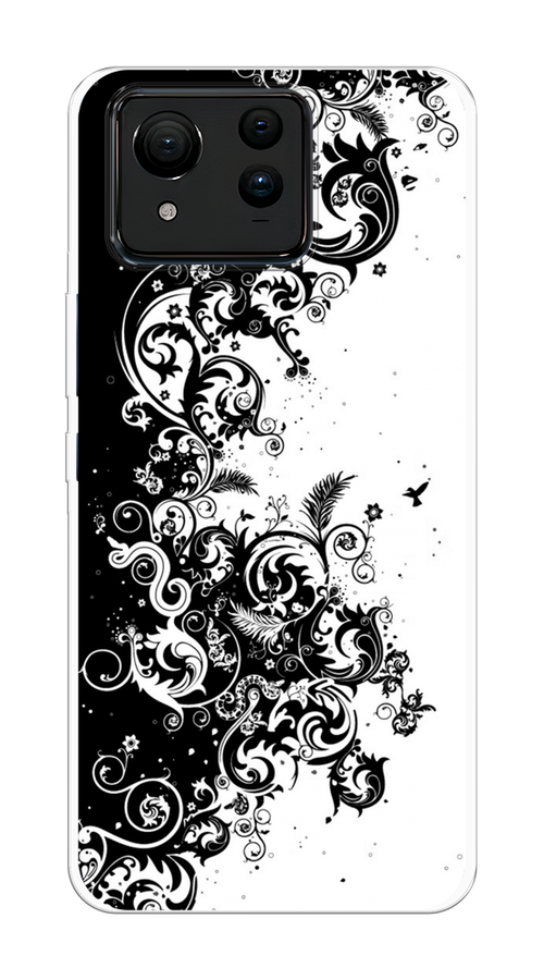 

Чехол на Asus ZenFone 11 Ultra "Черно белый узор", Белый;черный;серый, 45250-1