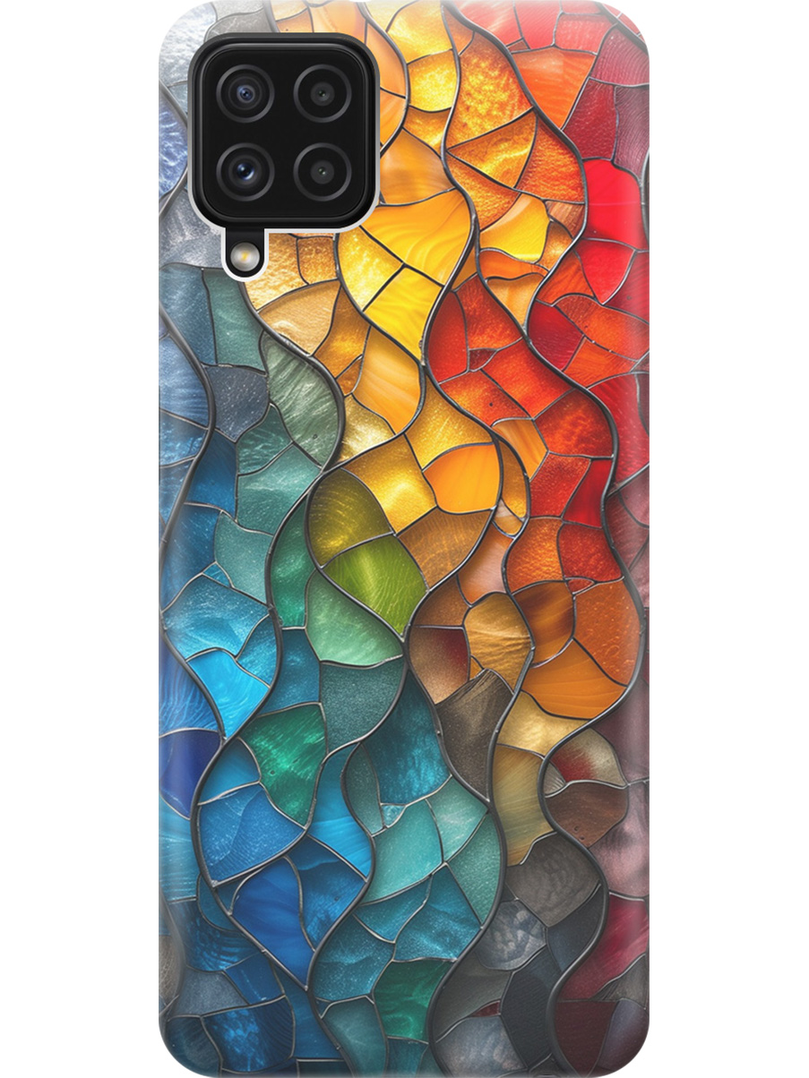 

Силиконовый чехол на Samsung Galaxy A22 / M32 / M22 с принтом "Разноцветный витраж", Прозрачный;желтый;синий;черный, 730829531