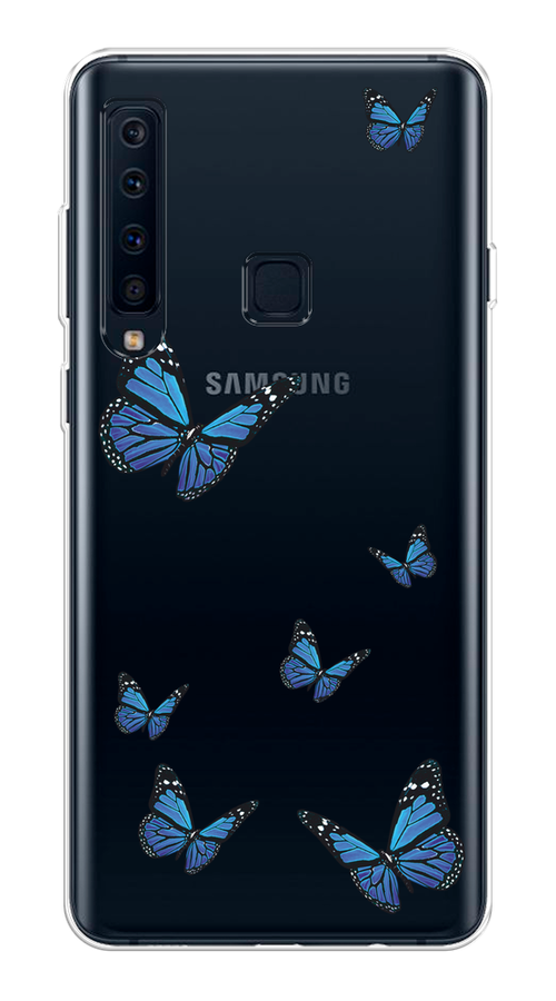 

Чехол на Samsung Galaxy A9 2018 "Blue butterflies", Синий;черный, 26650-1