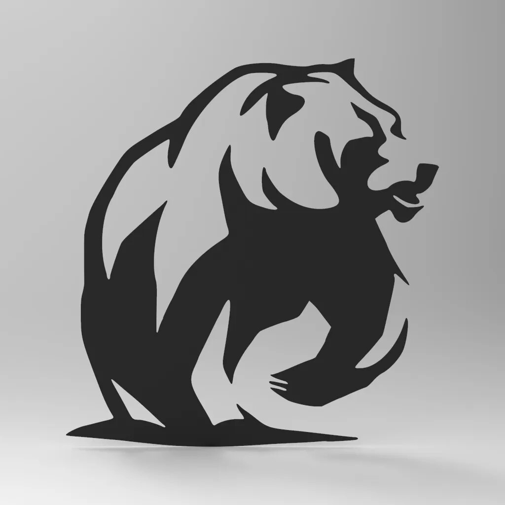 

Панно настенное металлическое медведь P-007-02, P-007-00